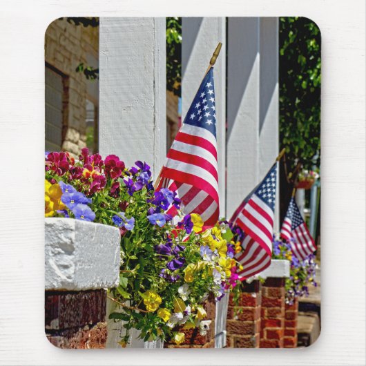 Tapis De Souris Drapeaux et fleurs (Devant)