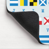 Tapis De Souris Drapeaux marins Signaux maritimes Bleu (Coin)