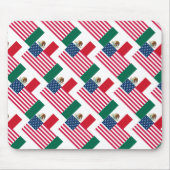 Tapis De Souris Drapeaux mexicains et américains (Devant)