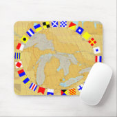 Tapis De Souris Drapeaux nautiques Mousepad de diagramme et de (Avec souris)