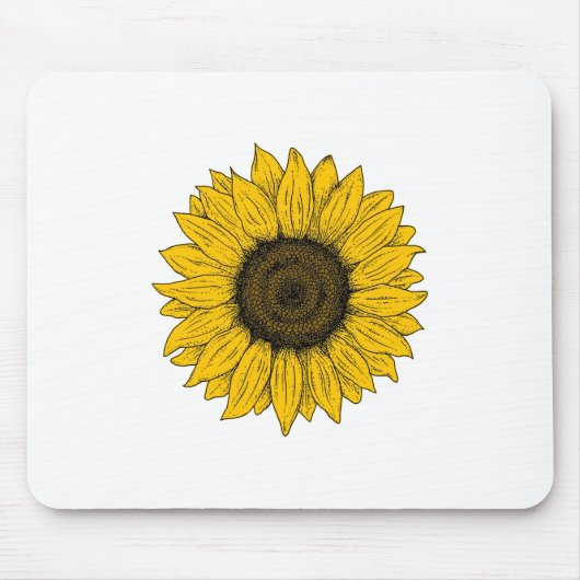 Tapis De Souris Drawing de Sunflower (Devant)