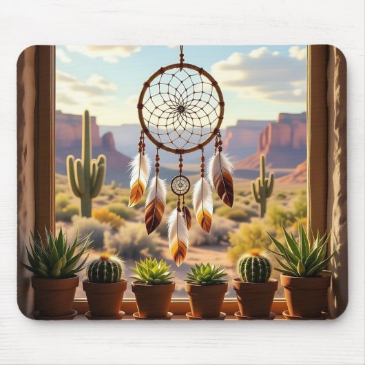 Tapis De Souris Dreamcatcher, Desert Canyons, Cacti (Devant)