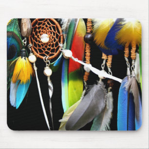 Tapis De Souris Dreamcatcher et plumes