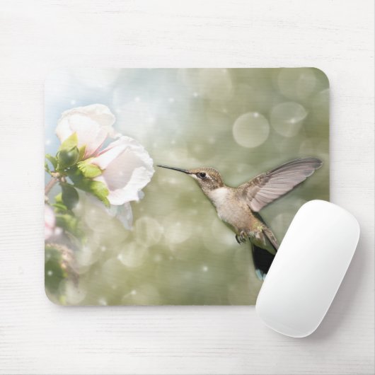 Tapis De Souris Dreamy Hummingbird en vol (Avec souris)
