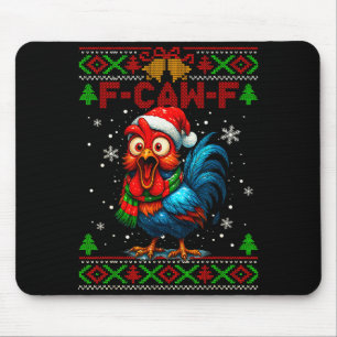 Tapis De Souris Dresseur de poulet drôle d'oiseau F Caw F Coq Fcaw