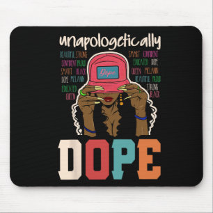 Tapis De Souris Drogue sans remords Noir Afro Noir Histoire Jun