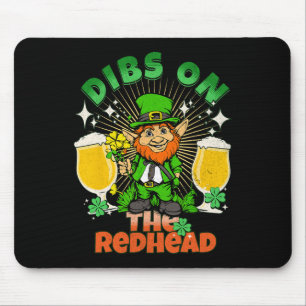Tapis De Souris Droit sur la rousse Drôle de St-Patrick irlandais
