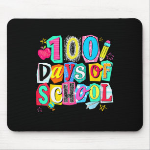 Tapis De Souris Drôle 100 Jours D'école Enseignant Élève Fournitur