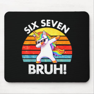 Tapis De Souris Drôle 67 Meme Licorne Dabbing Six Sept 6 7 Enfants