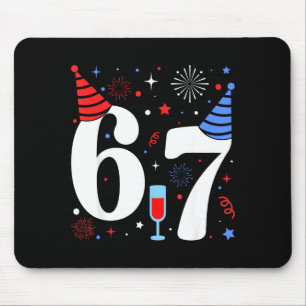 Tapis De Souris Drôle 67 Meme Nouvel An 2026 Veille de Fête Humour
