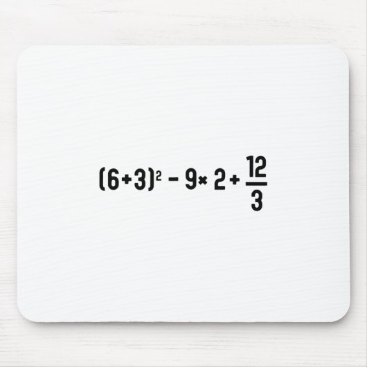 Tapis De Souris Drôle 67 Mème Pemdas Prof de Maths Élémentaire Cer (Devant)