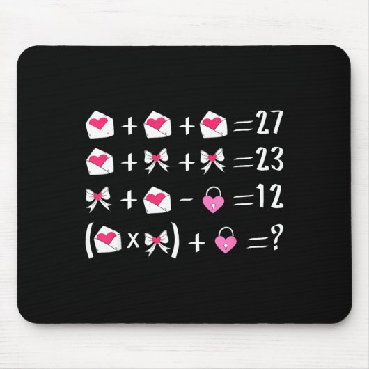 Tapis De Souris Drôle 67 Mème Saint-Valentin Prof de Maths Arc Six (Devant)