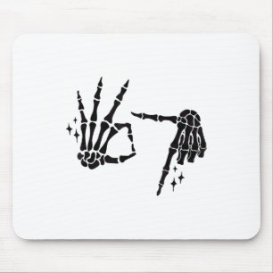 Tapis De Souris Drôle 67 Meme Squelette Main 6 7 Halloween Six Sep