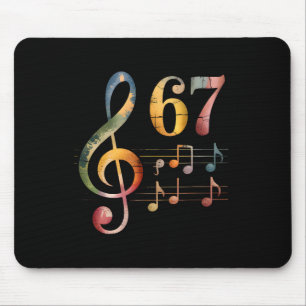 Tapis De Souris Drôle 67 Musique Mème Slang Six Sept Professeur de