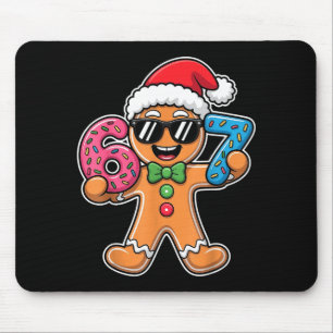 Tapis De Souris Drôle 67 Noël Six Sept Mème Xmas Pain d'épice