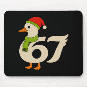 Tapis De Souris Drôle 67 Oie Noël 6 7 Mème Canard Chapeau De Père