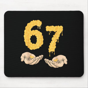 Tapis De Souris Drôle 67 Six Sept Mac & Cheese au Fromage 6 7