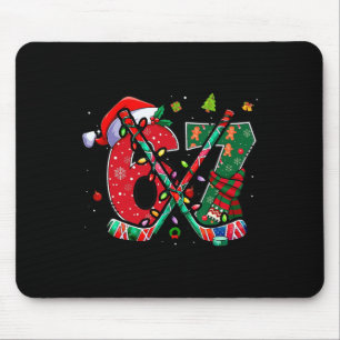 Tapis De Souris Drôle 67 Six Sept Noël Hockey sur Glace