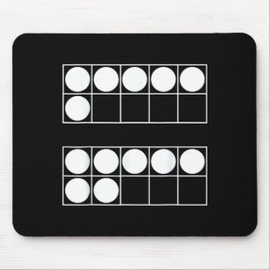Tapis De Souris Drôle 6 7 Nombre Math Enseignants Élèves Six Sept
