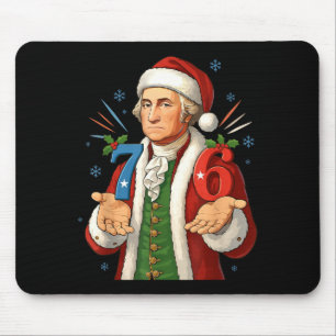 Tapis De Souris Drôle 7-6 6-7 George Washington Santa 67 Mème Chri