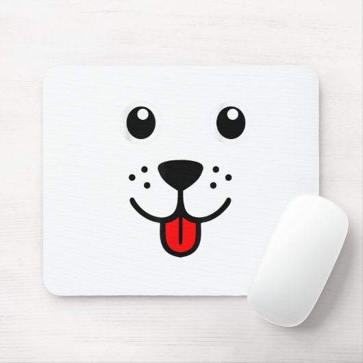 Tapis De Souris Drôle Animal De Compagnie Chien Chiot Émoticône Vi (Avec souris)