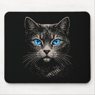 Tapis De Souris Drôle Art Graphique De Chat De Style Rétro Grunge