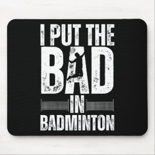 Tapis De Souris Drôle Badminton Art Pour Hommes Femmes Navette Spo