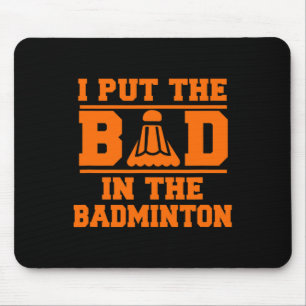 Tapis De Souris Drôle Badminton Cadeaux Hommes Femmes Ados