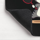 Tapis De Souris Drôle Badminton mignon Chat Racket Shutette Hommes (Coin)