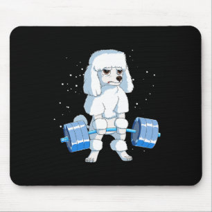 Tapis De Souris Drôle Bodybuilding Poodle Dog Poissexage Hommes De