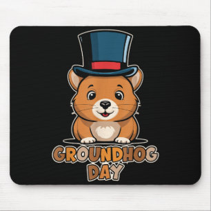 Tapis De Souris Drôle Bonne Jour de la marmotte 2 février Phils Va