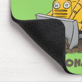 Tapis De Souris Drôle bulldozer de conduite de taureaux (Coin)
