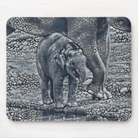 Tapis De Souris drôle bulle éléphant bébé (Devant)
