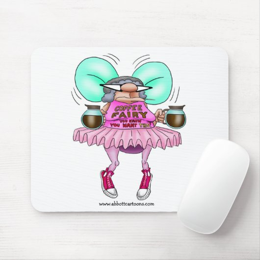 Tapis De Souris Drôle Café Fée Pad (Avec souris)