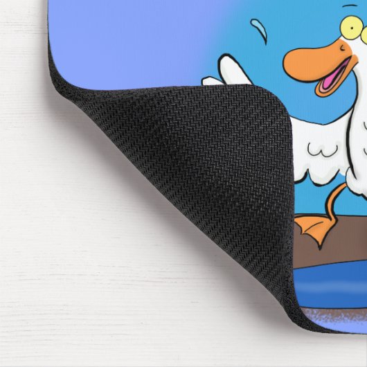 Tapis De Souris Drôle canard avec parapluie dessin animé (Coin)