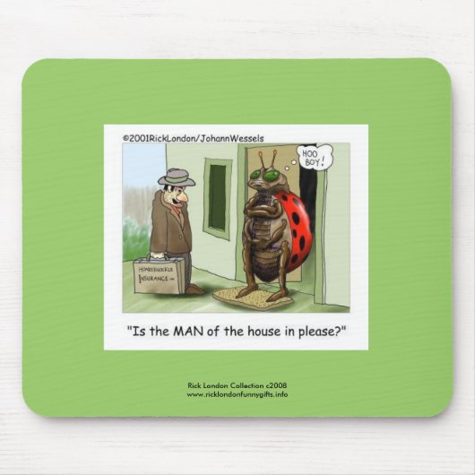 Tapis De Souris Drôle Cartographie De Ladybug Sur La Qualité Drôle (Devant)