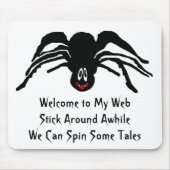 Tapis De Souris Drôle Cartoon Black Spider Halloween Black Widow (Devant)