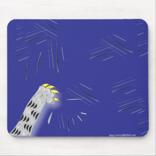 Tapis De Souris Drôle Cartoon Cat Scratch Paw Fun Design