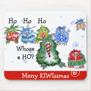 Tapis De Souris Drôle Cartoon Kiwi cadeau de Noël Mousepad