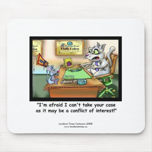 Tapis De Souris Drôle Chat & Avocat Funny Souris Pad (Devant)