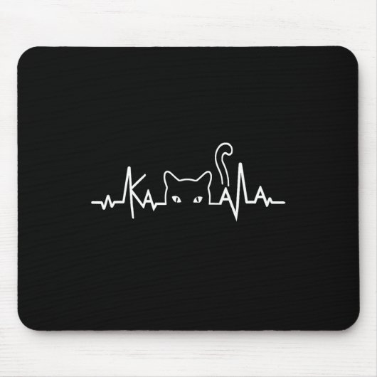 Tapis De Souris Drôle Chat Ladies Pour Kamala Harris 2024 Heartbea (Devant)