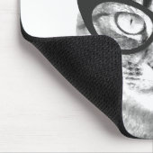 Tapis De Souris Drôle chat photo design de la souris pavé (Coin)