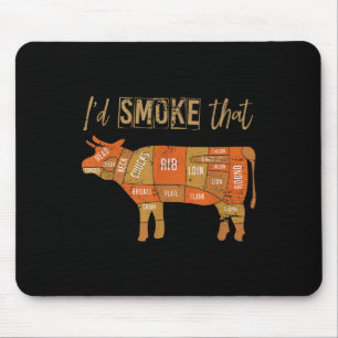 Tapis De Souris Drôle Chef Barbecue Fumé Viande Grill Master Cadea
