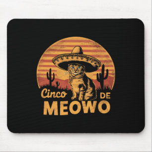 Tapis De Souris Drôle Cinco De Mayo Chat Hommes Femmes Cinco De Me