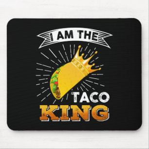 Tapis De Souris Drôle Cinco De Mayo Nourriture Je Suis Taco King T