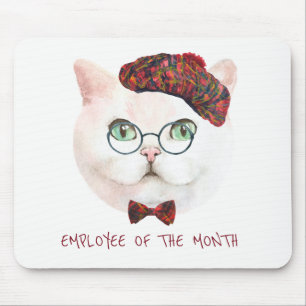 Tapis De Souris Drôle citation de travail de motivation de chat ou