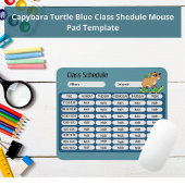 Tapis De Souris Drôle Classe de tortue Capybara