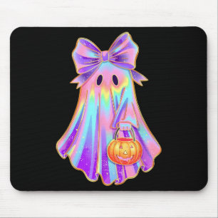 Tapis De Souris Drôle Coquette Bow Ghost Citrouille Halloween Soky
