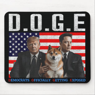 Tapis De Souris Drôle D.o.g.e Démocrates Doge Officiellement Se Dé