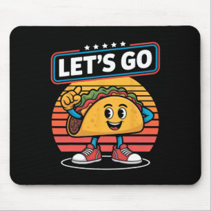 Tapis De Souris Drôle Dabbing Taco Allons-y Trump poulets Retro S